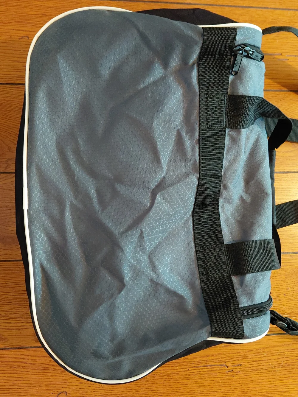 Adidas Men's Gray Logo Duffel Bag